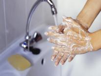 girl washing hands