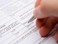 Certificate of Need Picture of form being filled out