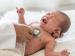 Newborn with stethoscope Newborn with stethoscope